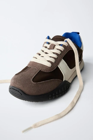 Brown | 2305/630/700 - Zara Комбинированные спортивные кроссовки