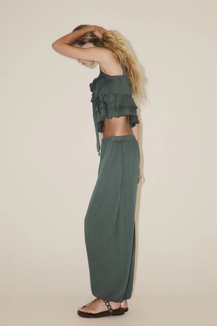 Брюки-багги из флиса- Заказать в России