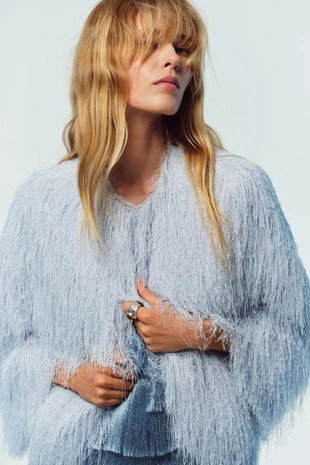 Куртка с бахромой- Заказать в России