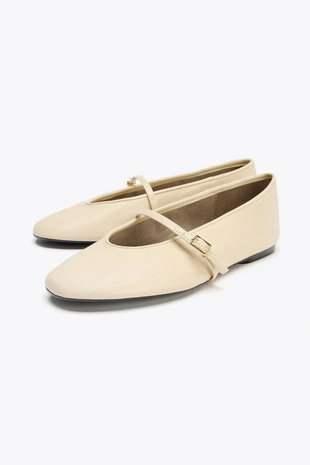 Кожаные балетки- Заказать в России