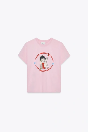 Футболка BETTY BOOP® с эффектом потертости- Заказать в России