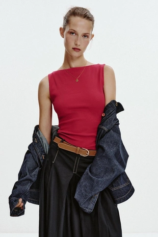 Купить Zara Лонгслив в рубчик