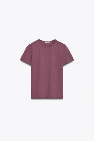 Хлопковая футболка в стиле рустик с короткими рукавами- Заказать в России