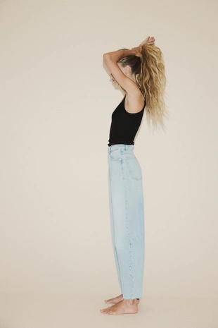 Джинсы BARREL TRF с высокой посадкой- Заказать в России