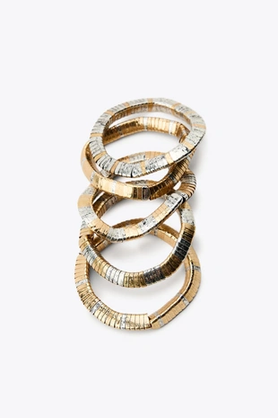 Набор эластичных браслетов с металлическими элементами- Заказать в России