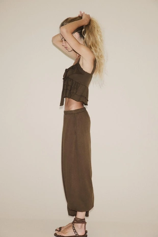 Топ с воланами и бантом- Заказать в России