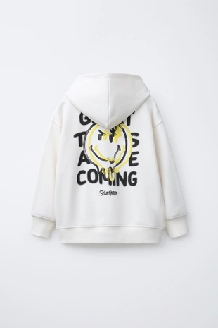 Купить Zara Худи с капюшоном и принтом SMILEYWORLD ®