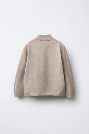 Трикотажный джемпер с воротником-стойкой- Заказать в России