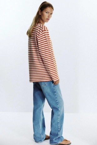 Stripes | 4174/639/105 - Zara Хлопковая футболка в полоску