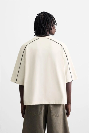 Oyster-white | 3665/421/251 - Zara Толстовка с контрастной отделкой