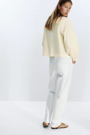 Рубашка из поплина в полоску с завязками- Заказать в России