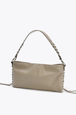 Сумка с плечевым ремнем и молниями