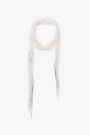 Платок с бисером и бахромой- Заказать в России