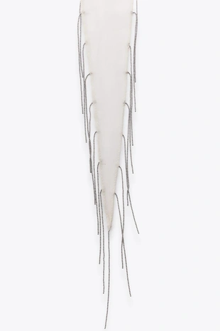 Платок с бисером и бахромой- Заказать в России