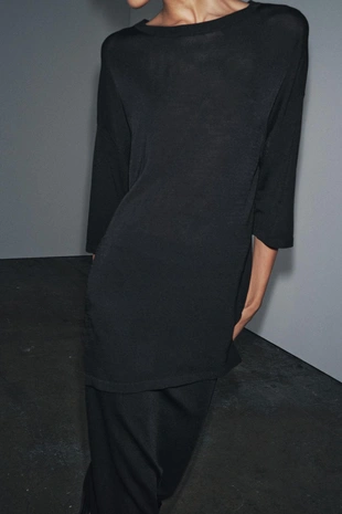 Однотонный джемпер оверсайз- Заказать в России