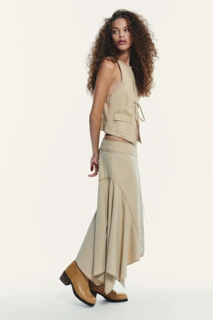 Топ-жилет с эффектом потертости- Заказать в России