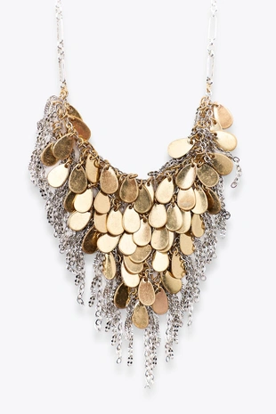 Набор из 2 комбинированных ожерелий с пластинами и ключами- Заказать в России