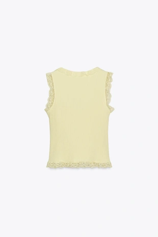 Топ с кружевом и пуговицами- Заказать в России