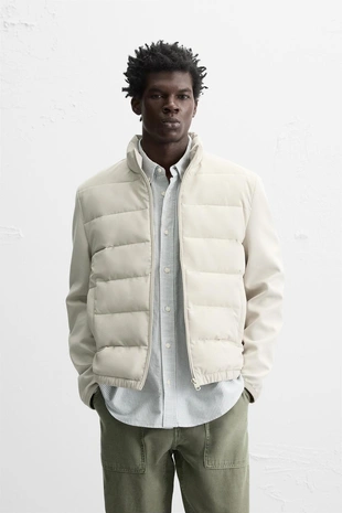 Однотонная стеганая куртка