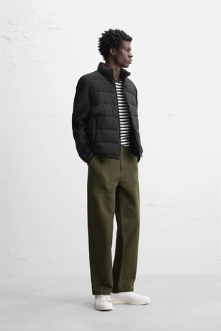 Однотонная стеганая куртка- Заказать в России