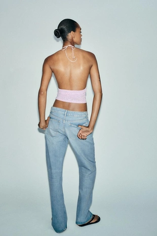 Джинсы TRF WIDE-LEG с низкой посадкой