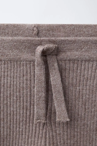 Grey marl | 5536/527/803 - Zara Легинсы в рубчик