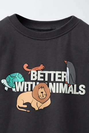 Футболка с анималистическим принтом- Заказать в России