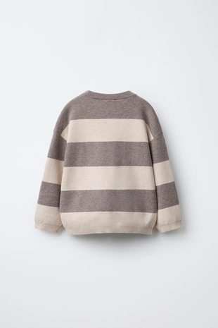 Трикотажный джемпер в полоску- Заказать в России