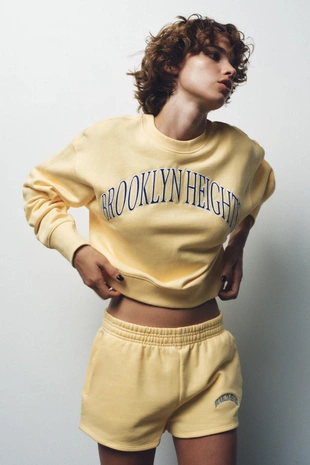 Шорты из мягкой ткани с вышивкой- Заказать в России