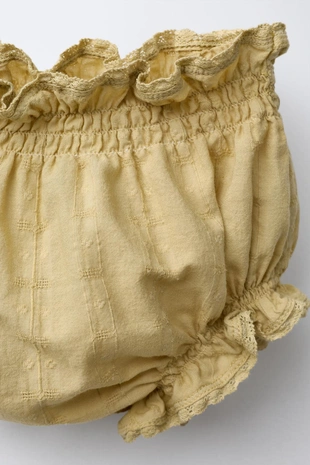 Olive green | 6240/274/515 - Zara Трусы с вышивкой и кружевом