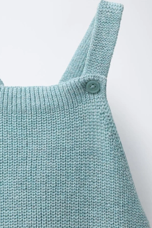 Green / Blue | 2582/539/518 - Zara Трикотажный комбинезон на бретелях