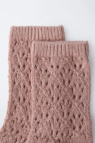 Вязаные носки из хлопка и шелка- Заказать в России