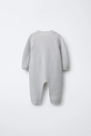 Купить Zara Жемчужный трикотажный комбинезон со слоном