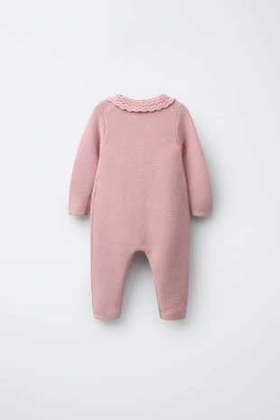 Купить Zara Вязаный комбинезон с кружевом кроше