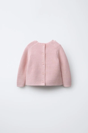 Купить Zara Трикотажный джемпер с цветами, связанными крючком