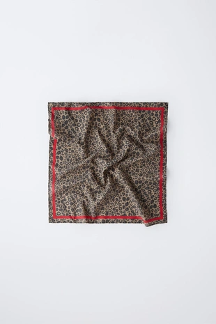 Sand | 4758/646/711 - Zara Квадратная бандана с анималистическим принтом