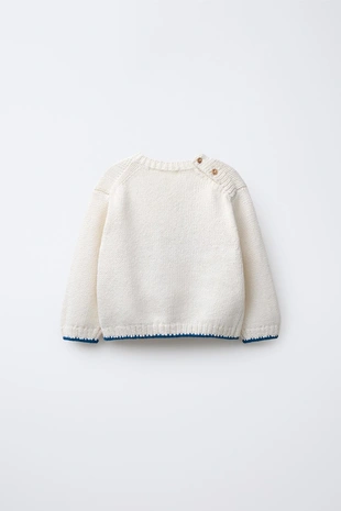 Купить Zara Трикотажный джемпер с вышивкой в виде слона