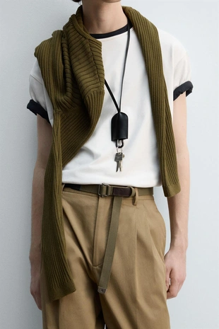 Футболка HEAVYWEIGHT с отделкой в рубчик- Заказать в России