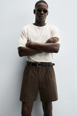 Футболка в полоску из конопли и вискозы- Заказать в России