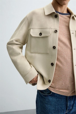 Куртка-рубашка из искусственной замши- Заказать в России