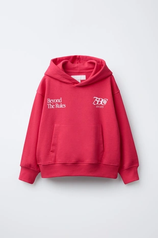 Купить Zara Комплект из толстовки с капюшоном и шортов с надписью