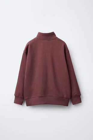 Light maroon | 0039/672/604 - Zara Комплект из толстовки и брюк-джоггеров с текстом