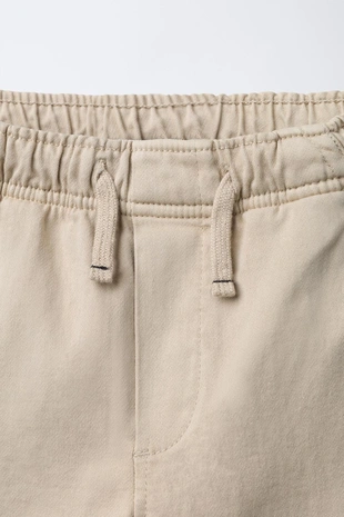 Light beige | 9959/770/721 - Zara Мягкие брюки-карго в стиле джоггеров