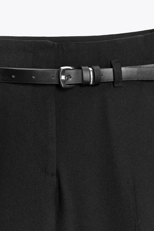 Брюки с отворотами и ремнем