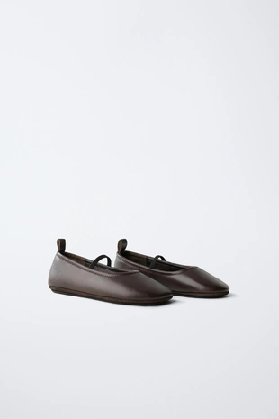 Кожаные балетки- Заказать в России