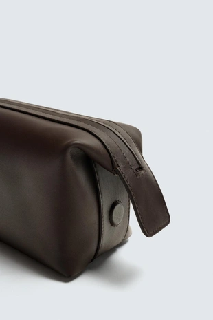 Brown | 3710/620/700 - Zara Кожаная косметичка