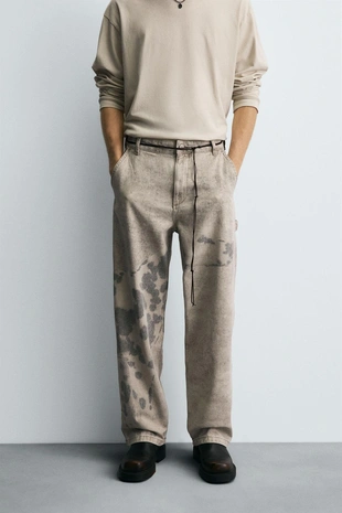 Брюки карго с далматинским принтом- Заказать в России