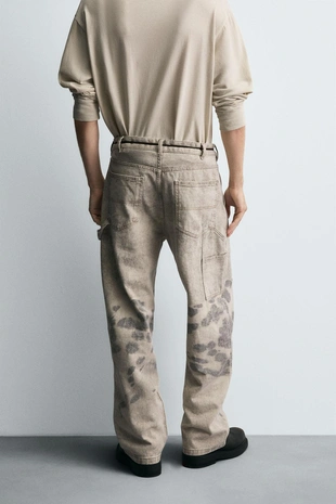 Брюки карго с далматинским принтом- Заказать в России