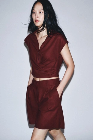 Топ на запáх из льна- Заказать в России