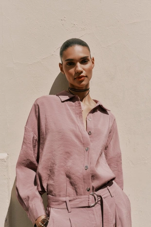 Мягкая струящаяся рубашка- Заказать в России